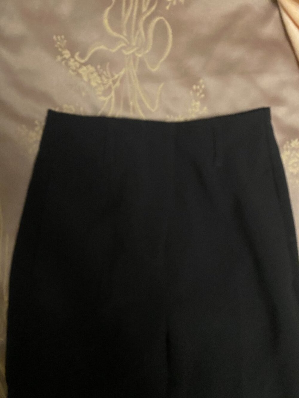 black ankle length dress pants